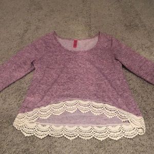 Purple lace shirt